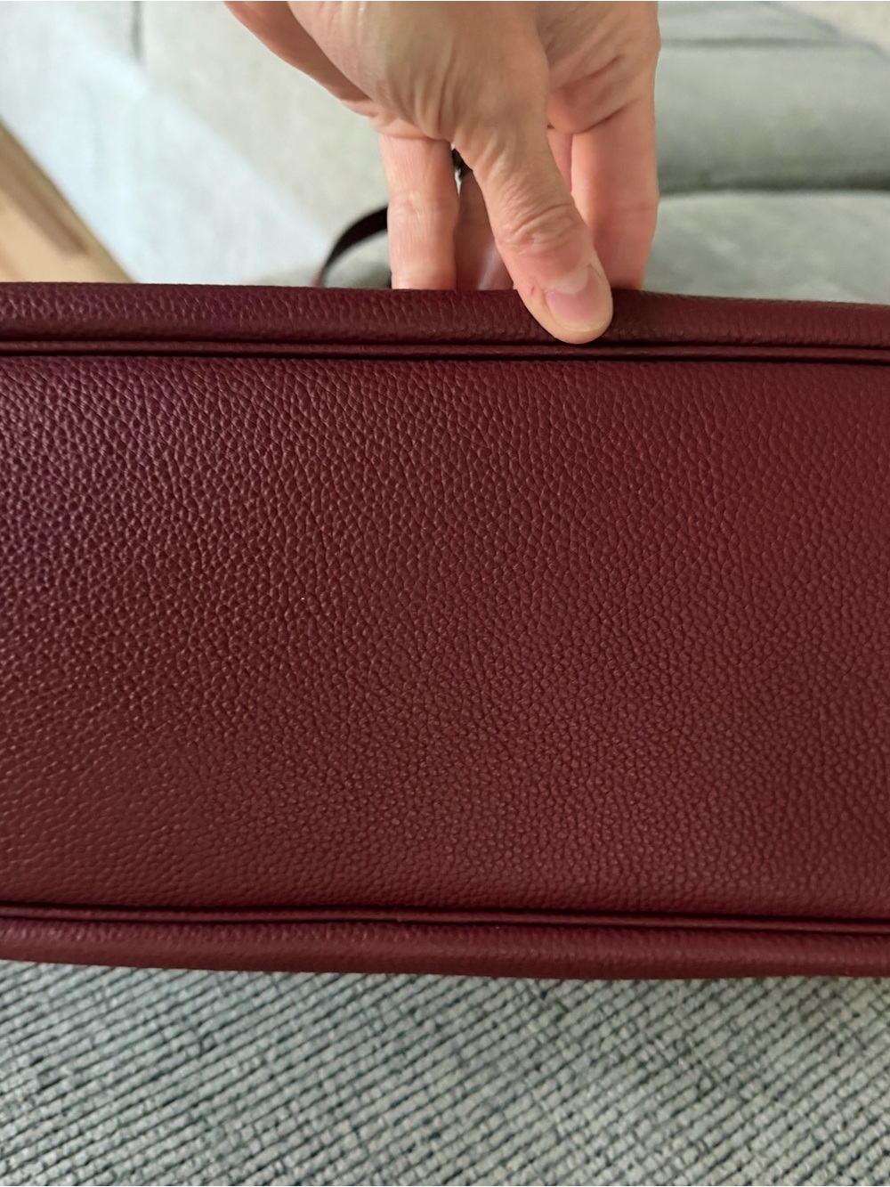 Coach Leather Tote Bag - Wine - Picture 3 of 6
